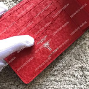 LV Slender Wallet Epi Leather Hexagon Red - Image 3