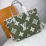 LV Neverfull MM Monogram Khaki