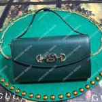 Gucci Zumi Dark Green Smooth Leather Small Shoulder Bag