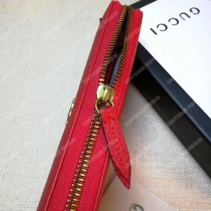 Gucci GG Leather Zip Around Wallet Hibiscus Red - Image 5