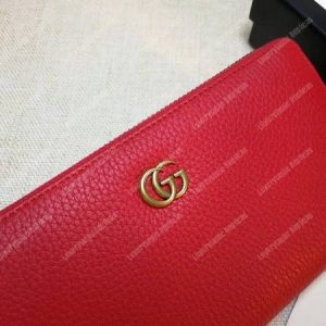 Gucci GG Leather Zip Around Wallet Hibiscus Red - Image 7