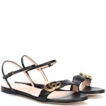 Gucci Leather Double G Sandal Black