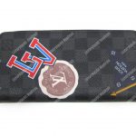 LV League Zippy Long Wallet Vertical Damier Graphite 2017