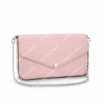 LV Pochette Felicie Epi Leather Rose Ballerine