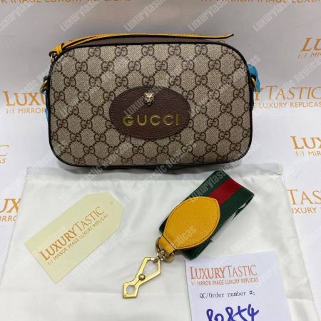 Gucci GG Supreme Messenger Bag Yellow Trims - Image 9