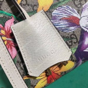 Gucci Padlock Small Shoulder Bag White Flora - Image 7