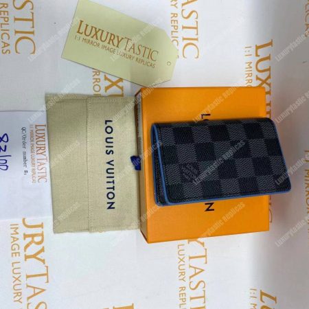 LV Pocket Organizer Damier Graphite Canvas Blue - Image 10