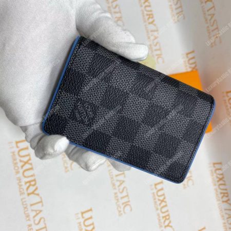 LV Pocket Organizer Damier Graphite Canvas Blue - Image 11