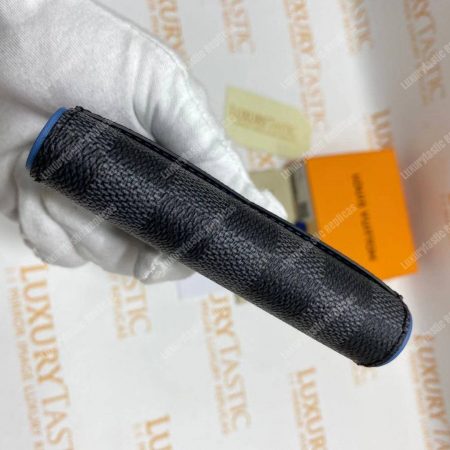 LV Pocket Organizer Damier Graphite Canvas Blue - Image 13