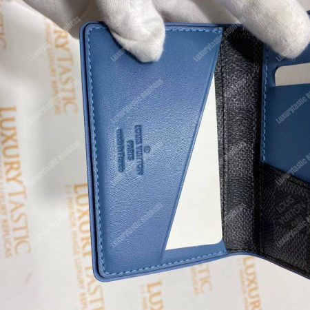 LV Pocket Organizer Damier Graphite Canvas Blue - Image 18