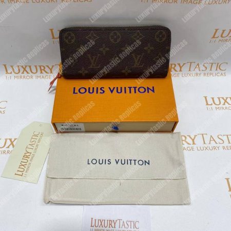 LV Clemence Wallet Monogram Orange - Image 8