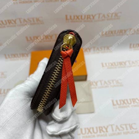 LV Clemence Wallet Monogram Orange - Image 11