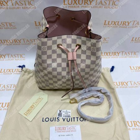 LV NéoNoé Damier Azur Canvas Eau de Rose Limited Edition - Image 20
