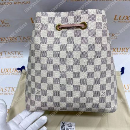 LV NéoNoé Damier Azur Canvas Eau de Rose Limited Edition - Image 12