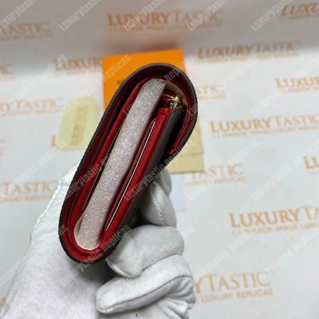 LV Victorine Wallet Damier Ebene Cerise Red - Image 14