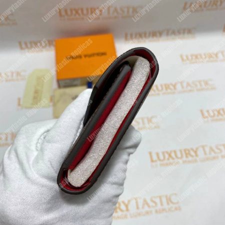 LV Victorine Wallet Damier Ebene Cerise Red - Image 15