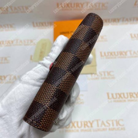 LV Victorine Wallet Damier Ebene Cerise Red - Image 16