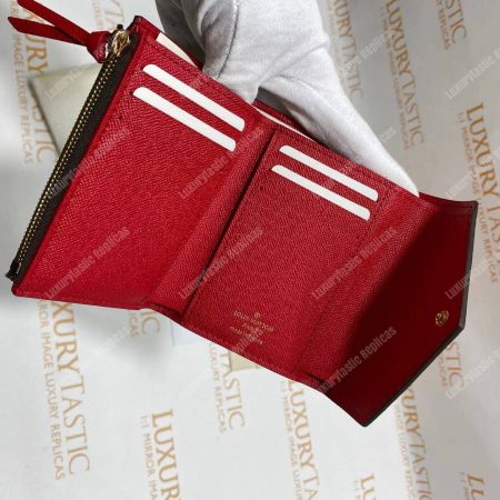 LV Victorine Wallet Damier Ebene Cerise Red - Image 18