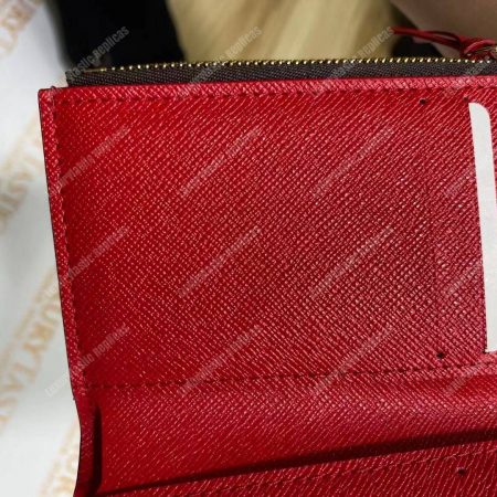 LV Victorine Wallet Damier Ebene Cerise Red - Image 19