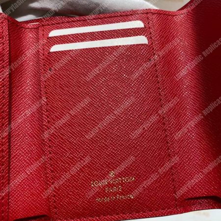 LV Victorine Wallet Damier Ebene Cerise Red - Image 20