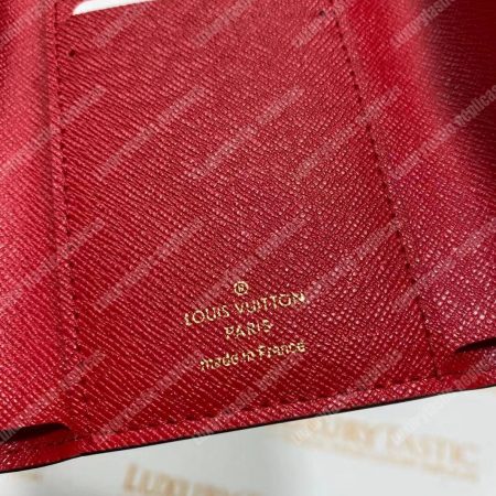 LV Victorine Wallet Damier Ebene Cerise Red - Image 21
