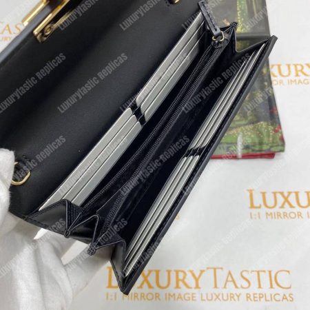 Gucci GG Padlock Continental Wallet Black - Image 14