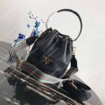 Prada Leather Bucket Bag Black