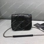 Saint Laurent Niki Chain Wallet in Crinkled Vintage Leather Black