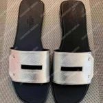 Hermes View Sandals Gris Argenté Vieilli
