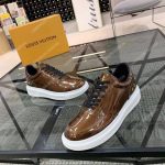 LV Beverly Hills Sneaker Glazed Leather Moka