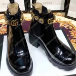 Gucci Leather Ankle Boot With Belt