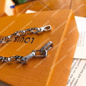 LV Monogram Chain Bracelet Silver - Image 4