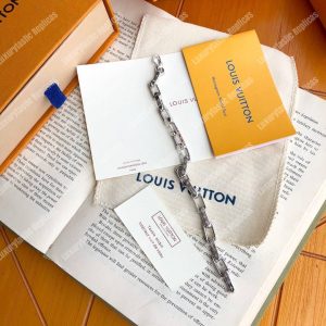 LV Monogram Chain Bracelet Silver - Image 8