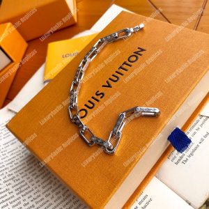 LV Monogram Chain Bracelet Silver - Image 5