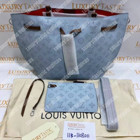 LV Girolata Handbag Mahina Bleu Horizon Pumpkin - Image 19