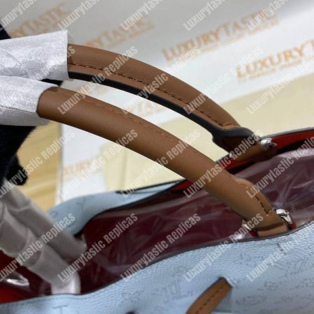 LV Girolata Handbag Mahina Bleu Horizon Pumpkin - Image 14