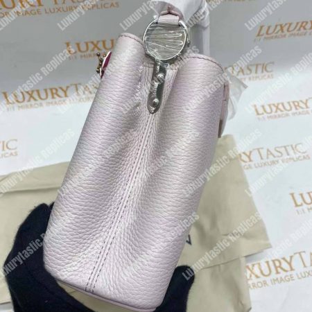 LV Capucines BB Taurillon Leather Rose Ballerine - Image 11