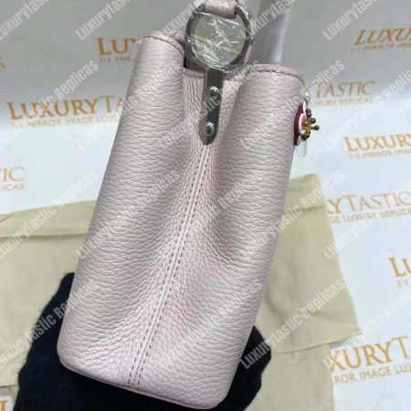 LV Capucines BB Taurillon Leather Rose Ballerine - Image 12