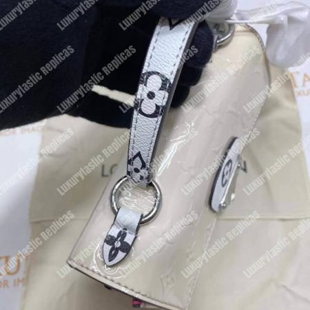 LV Spring Street Monogram Vernis Creme Beige - Image 20