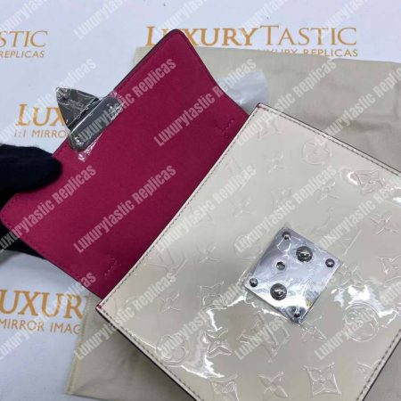 LV Spring Street Monogram Vernis Creme Beige - Image 22