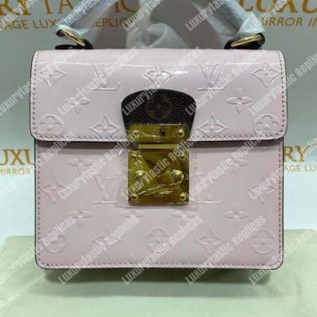 LV Spring Street Monogram Vernis Rose Ballerine - Image 13