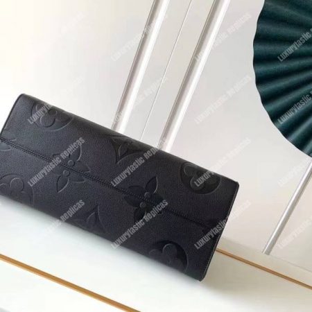 LV Onthego GM Monogram Empreinte Leather Noir - Image 7