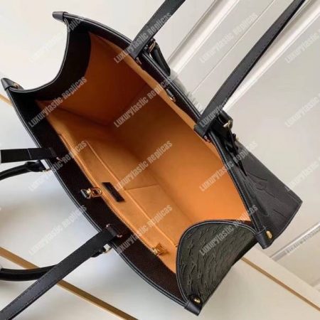 LV Onthego GM Monogram Empreinte Leather Noir - Image 4