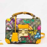 Gucci Padlock GG Flora Small Bamboo Shoulder Bag