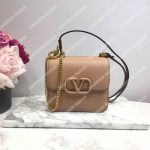 Valentino Small Vsling Grainy Calfskin Shoulder Bag Clay
