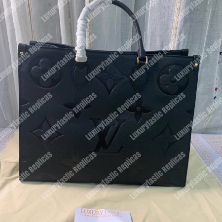 LV Onthego GM Monogram Empreinte Leather Noir - Image 20