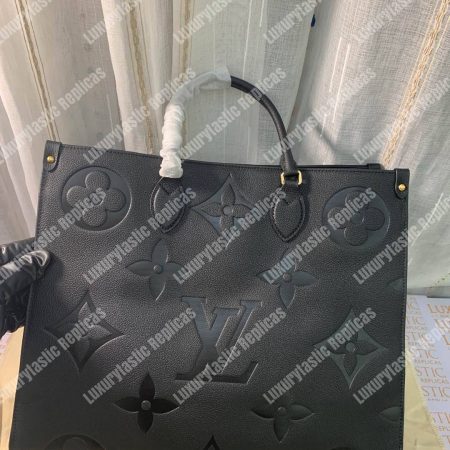 LV Onthego GM Monogram Empreinte Leather Noir - Image 19