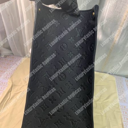 LV Onthego GM Monogram Empreinte Leather Noir - Image 16