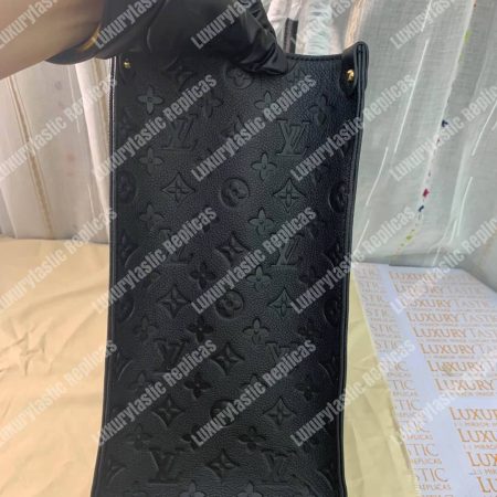 LV Onthego GM Monogram Empreinte Leather Noir - Image 15