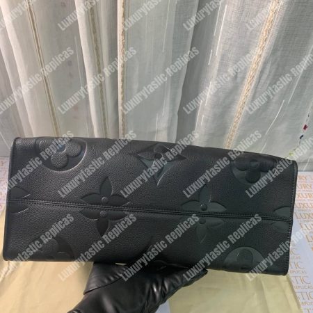 LV Onthego GM Monogram Empreinte Leather Noir - Image 14